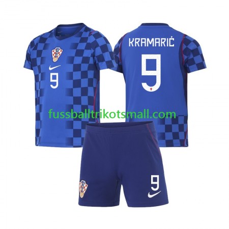 Fußballtrikots Kroatien Andrej Kramaric 9 World Cup Kinder 2026 Kurzarm Auswärts-trikot kaufen